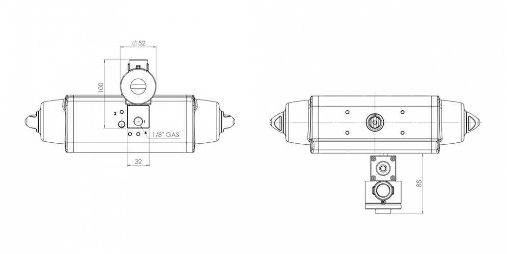 Válvula solenóide 3/2 NC de 1/8” com bobina ATEX II2GD Exd IIC T4-T6