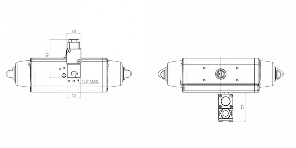 Válvula solenóide 3/2 NC de 1/8” com bobina ATEX II3GD ExnA T4